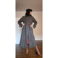 Vintage 1980s Gray Coat Tweed Wool Belted, Long by Huntleigh / Medium