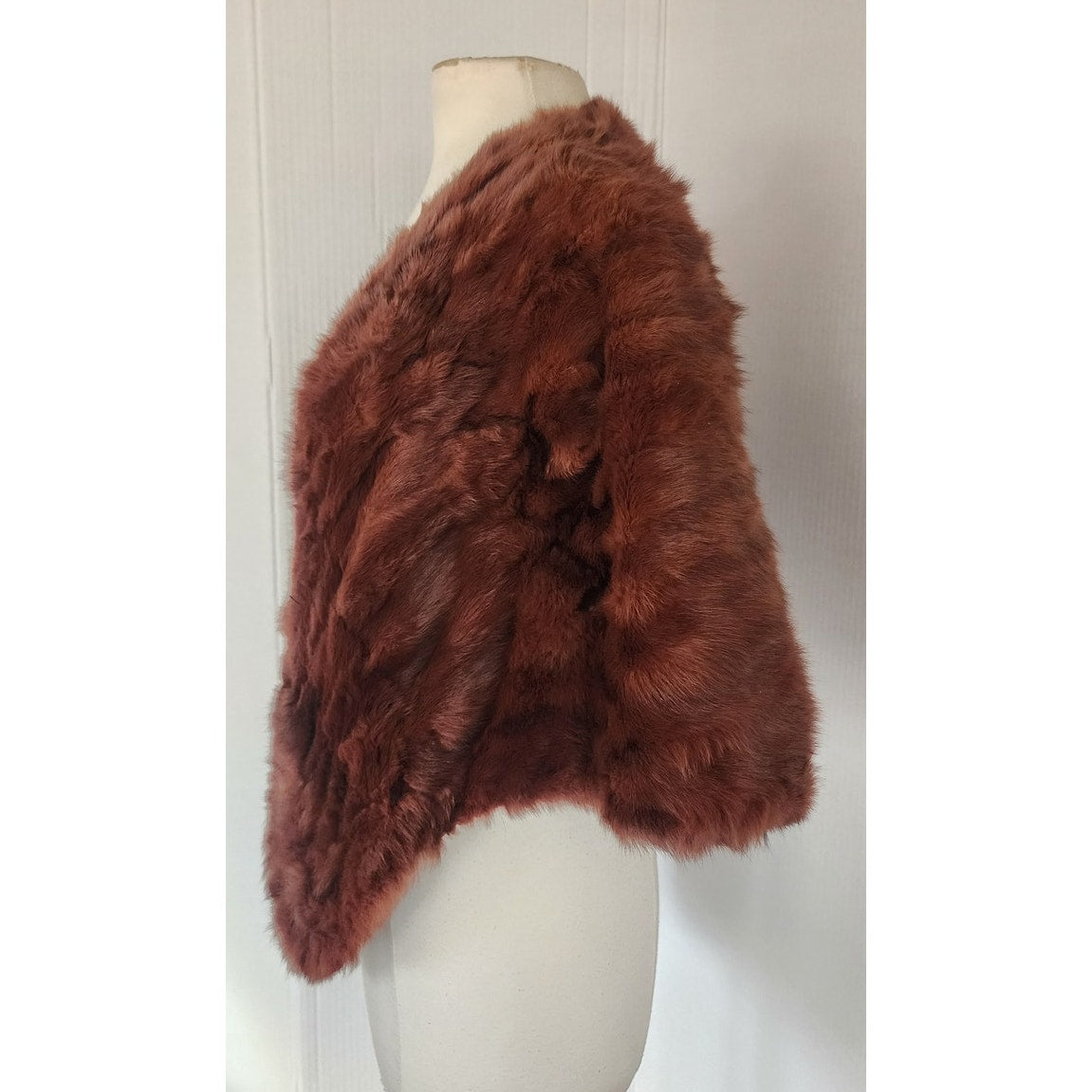 Vintage 40s Fur Wrap Stole Brown Russian Squirrel