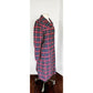 Vintage 1960s Plaid Mod Coat Red Blue Seersucker