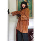 Vintage 40s Brown Ermine Fur Coat Hip Length Victory Furs Chicago