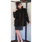 70s Brown Mink Fur Jacket w/Black Suede Panels Lacritz & Picus