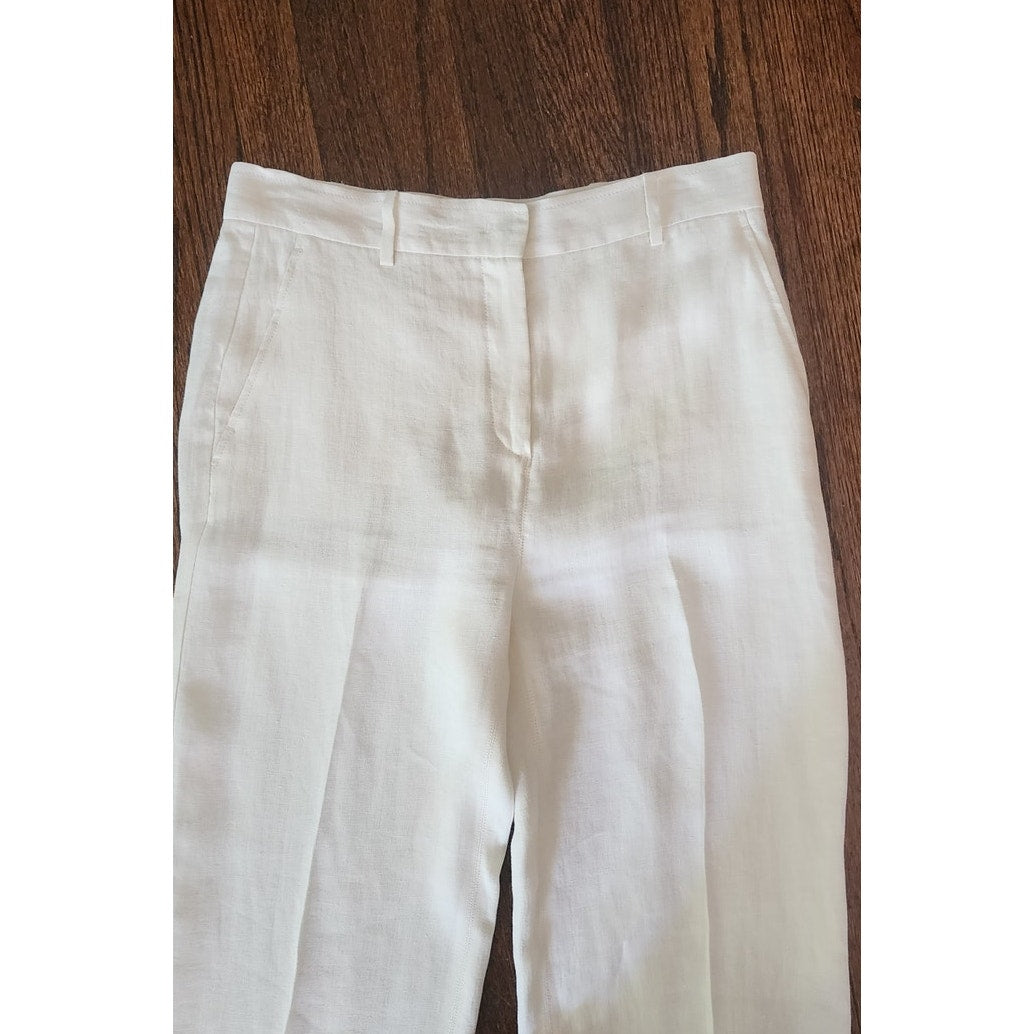 Vintage 2000s Max Mara Weekend Linen Pants White Trousers / Medium