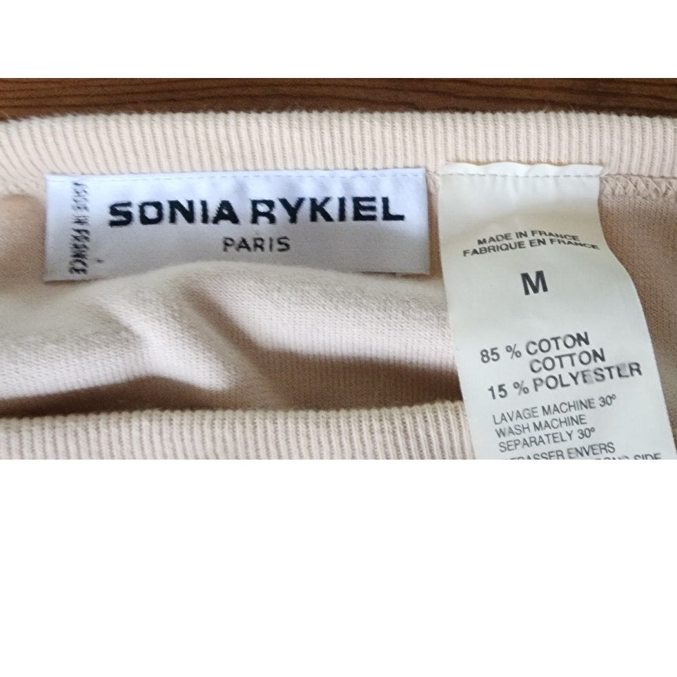 Vintage 1990s Sonia Rykiel Velour Track Suit Beige w/Gold Buttons