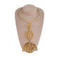 Vintage 70s Gold Necklace Spiral Disc Cascade Ancient Greek Style
