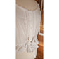 Vintage 1980s Laura Ashley Sleeveless Top White Cotton Eyelet Blouse Micro Polka Dot