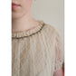 Vintage 1930s Cream Silk Dress Lace & Rhinestone Embroidery