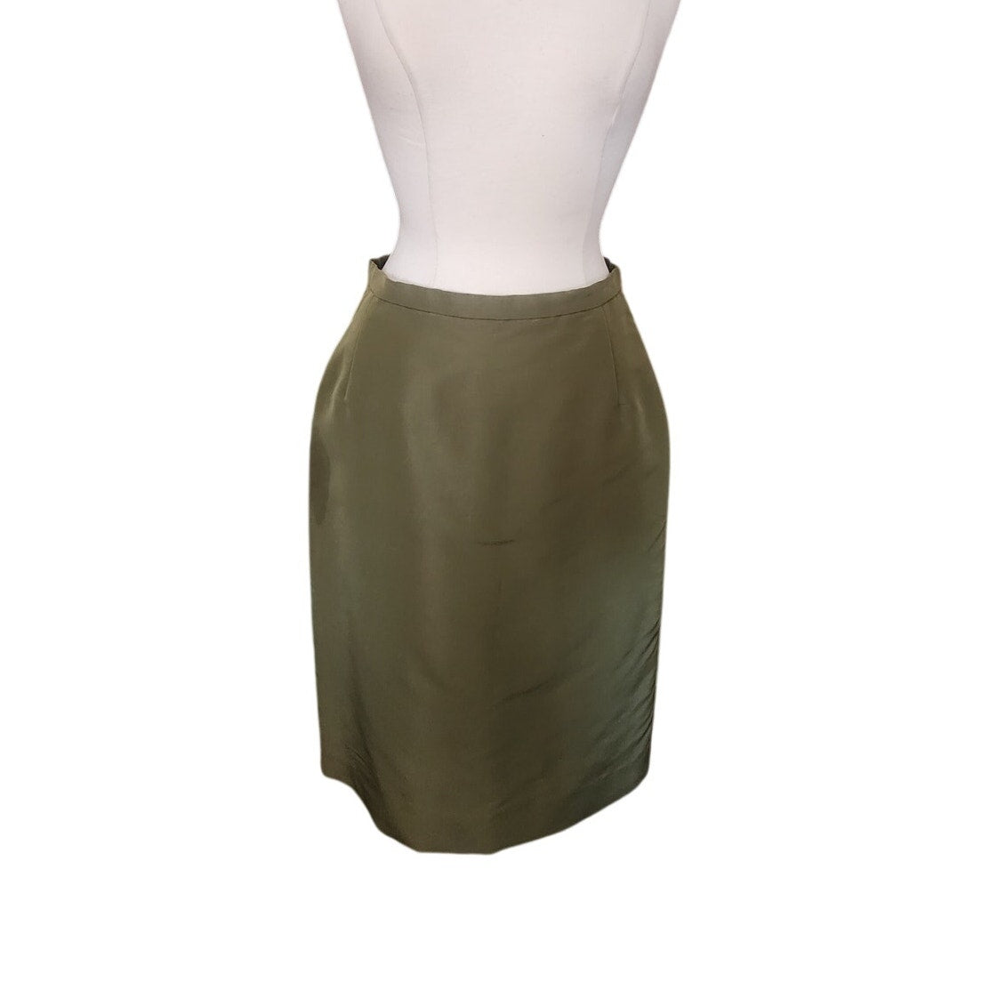 Oscar de la Renta Skirt Suit SS 2008 Green Silk Taffeta Peplum Blazer Bell Cuffs