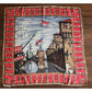 Vintage 1940s Silk Scarf Italian Renaissance Painting Venice Port Ships Carpaccio Marshall Field