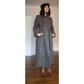 Vintage 1980s Gray Coat Tweed Wool Belted, Long by Huntleigh / Medium