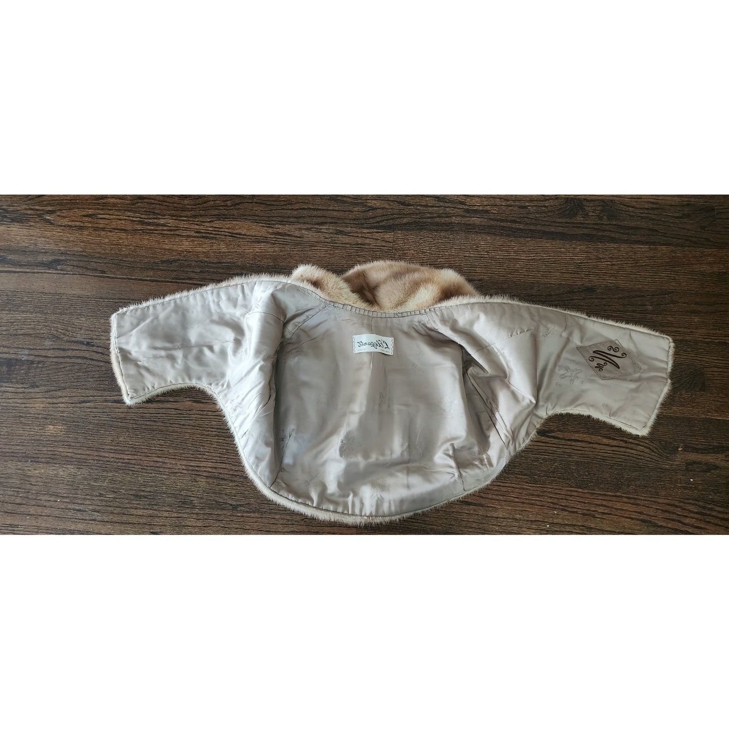 Vintage 1950s Brown Mink Fur Wrap Shrug Stole Evening Jacket