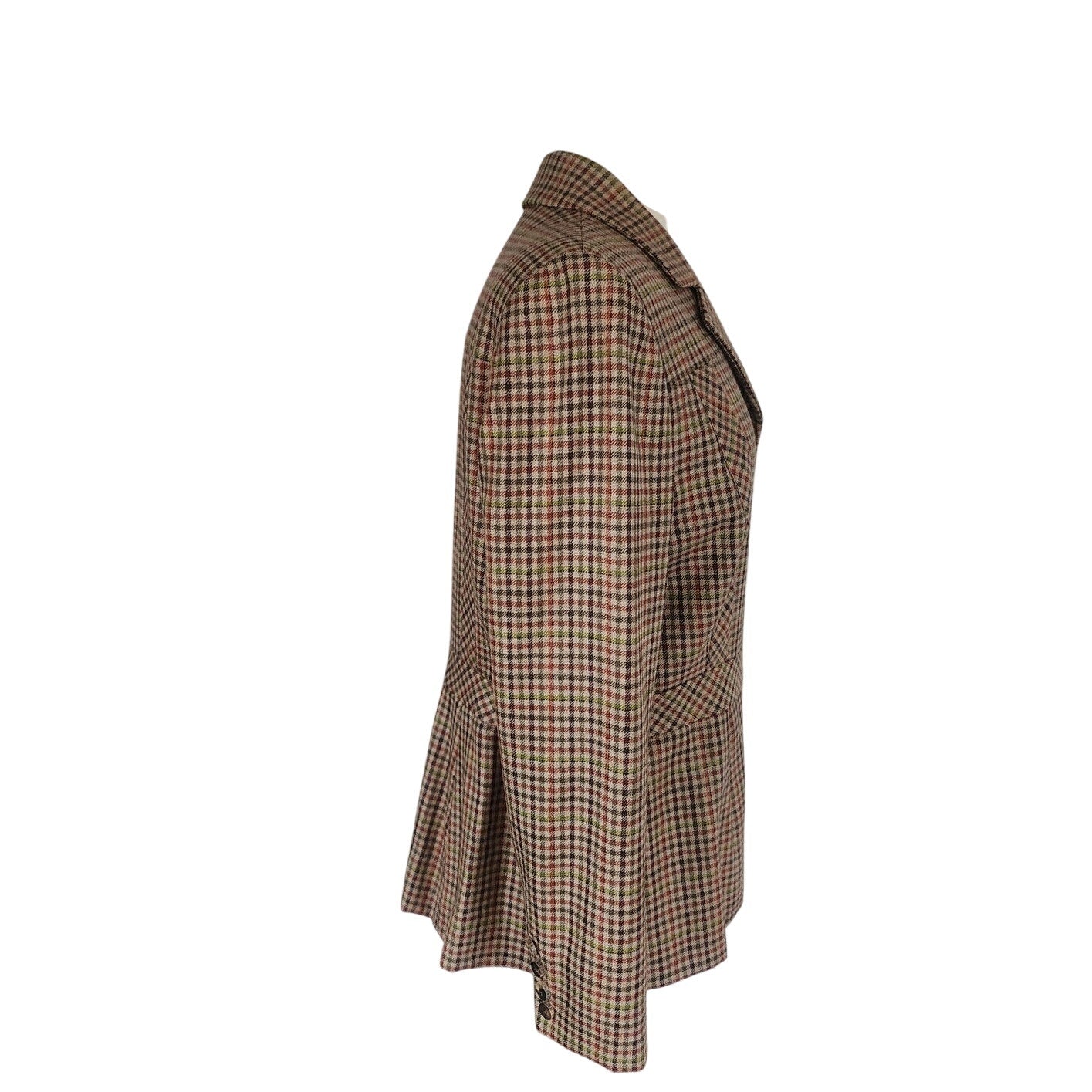 Vintage 70s Bill Blass Wool Blazer Houndstooth Wool Jacket Neiman Marcus / L