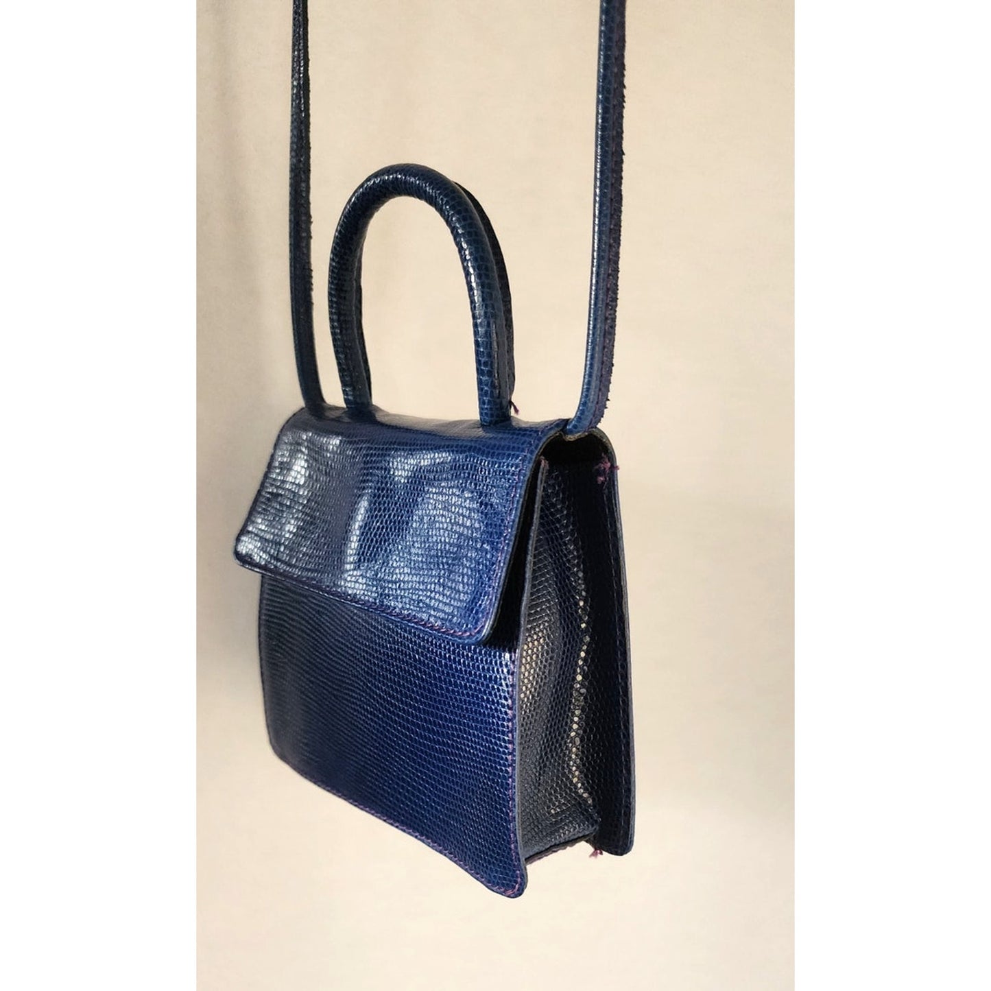 Vintage 90s Navy Blue Mini Purse Shoulder Bag