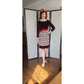 Vintage 70s Red Velvet Dress Cream Lace Skirt Chuck Howard