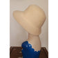 Vintage 1960s Mod Hat Cream Wool Soft Fedora Frank Olive