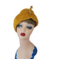 Vintage 1960s Yellow Hat Sally Victor Fuzzy Wool