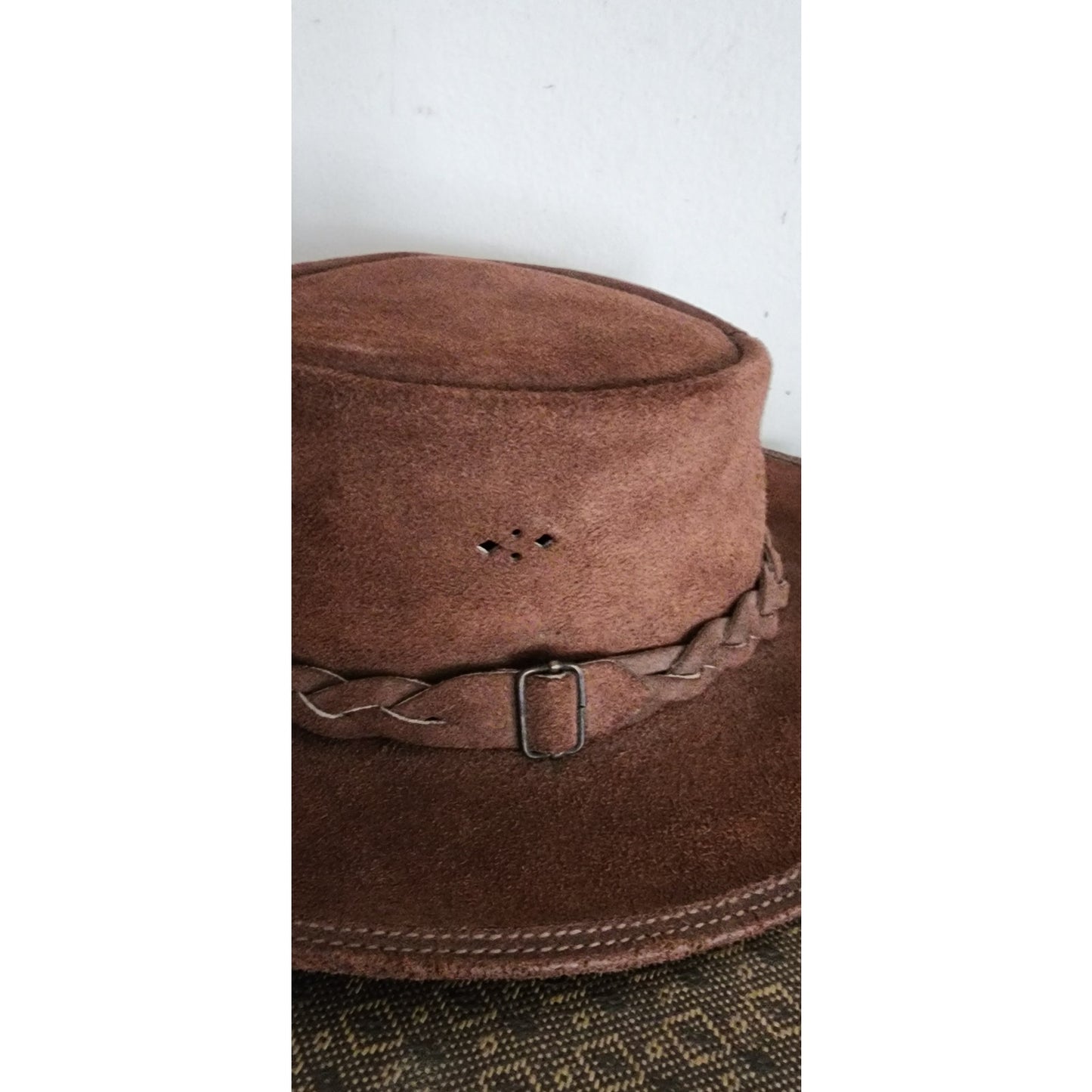 Vintage Brown Suede Hat Overlander Australian Cowboy