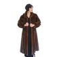 Vintage 1980s Sable Fur Coat Long Ankle Length Hoode