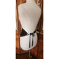 Vintage 1980s Jean Muir Belt Black Fabric Sash Wrap Tie Asymmetrical