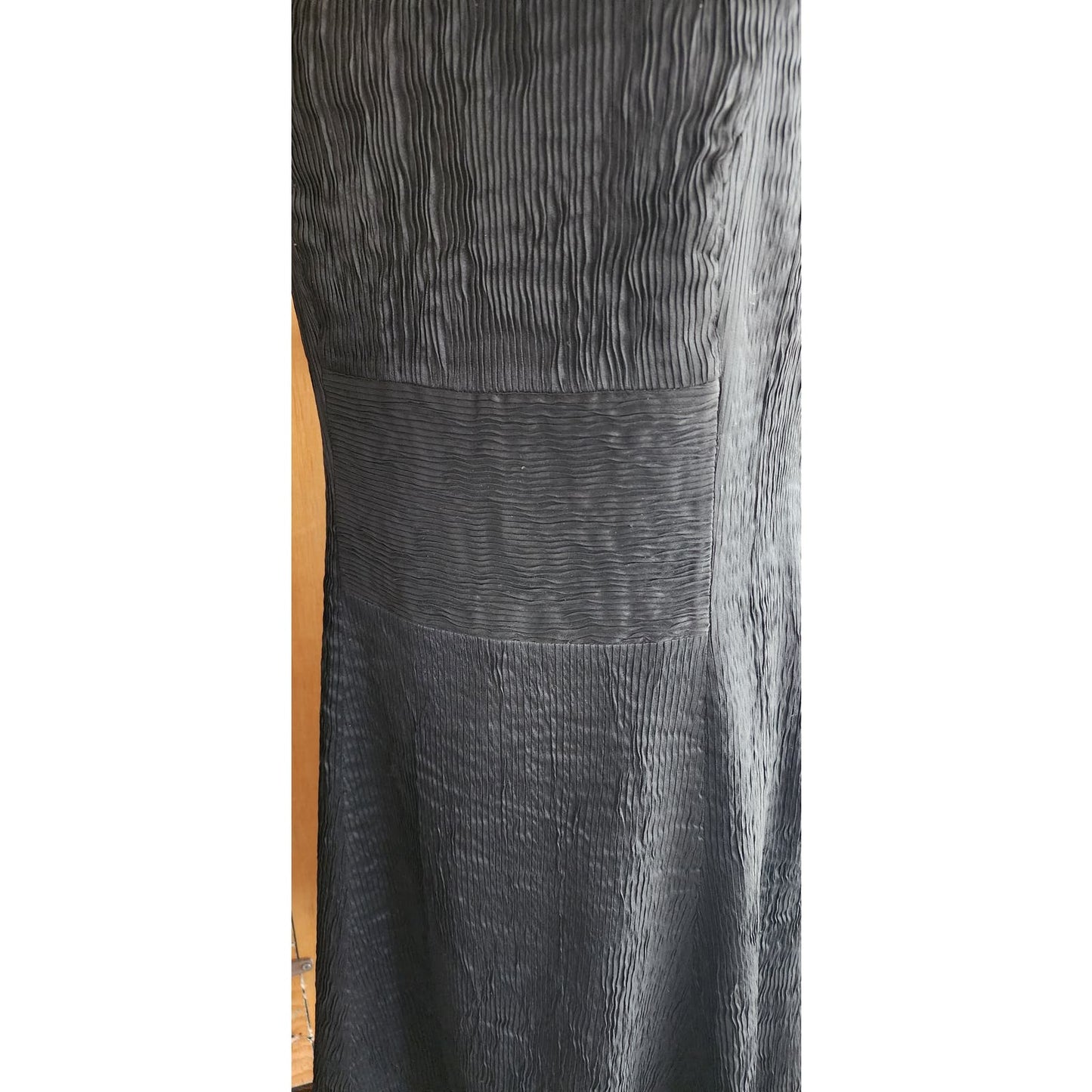 Vintage Y2K Anett Rostel Black Dress Micropleating