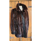 Vintage 70s Brown Mink Fur Jacket Black Suede Lacritz & Picus