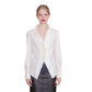 Vintage 90s Jil Sander White Structured Cotton Blouse Shirt Italian Size 40
