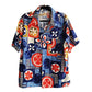 Vintage 50s Hawaiian Shirt Bark Cloth Tiki Print