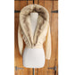 Vintage 50s Cream Cashmere Cardigan Blonde Mink Collar