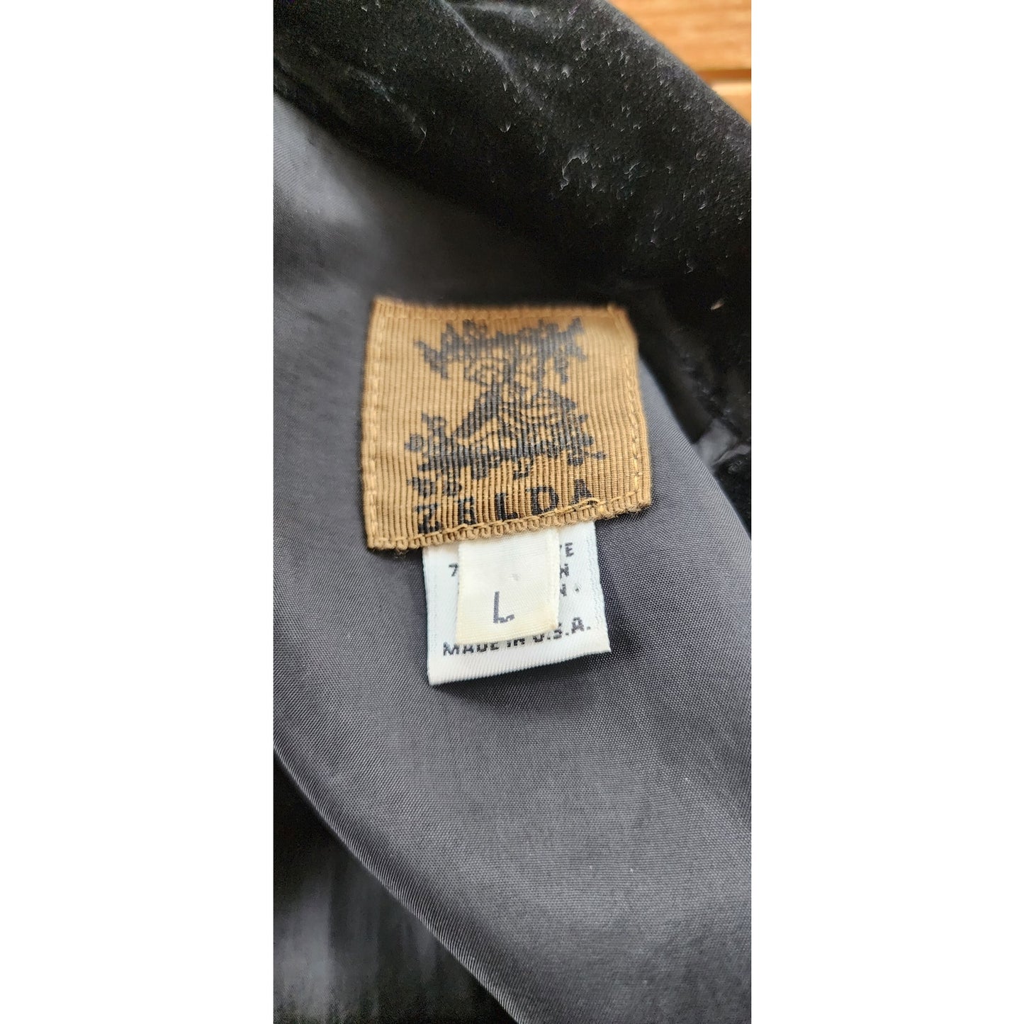 Vintage 40s Style  Black Jacket Velvet Blazer 90s Zelda