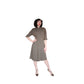 Vintage 40s Brown day Dress w/Belt Nubby Texture Kabro of Houston