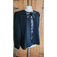 Vintage 80s Blazer Black Satin Bow Rhinestone Buttons Katherine Lindsay