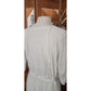 Antique 1910s White Lingerie Tea Dress Lawn Gown Crochet Lace Embroidery Drop Waist L