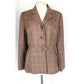Vintage 70s Bill Blass Wool Blazer Houndstooth Wool Jacket Neiman Marcus / L