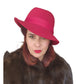 70s Raspberry Red Wool Hat Large Brim Betmar