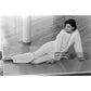 Vintage 1990s Zoran Set Cashmere Silk Knit Cardigan Maxi Skirt Shell Cream 3 Pc