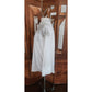 Alice + Olivia White Shirt Embellished Silver Rhinestone Crystal Beads Long Sleeve Button Down