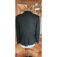 Vintage 2000s Armani Blazer Gray Herrinbone Wool Fitted Jacket Buckle Closure