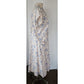 Vintage  40s Shirtdress Floral Cotton Print Pink Blue / L