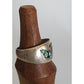 Vintage Mens Southwestern Mosaic Inlay Band Ring Sterling Silver Turquoise Coral Multi-Stone Size 7 3/4
