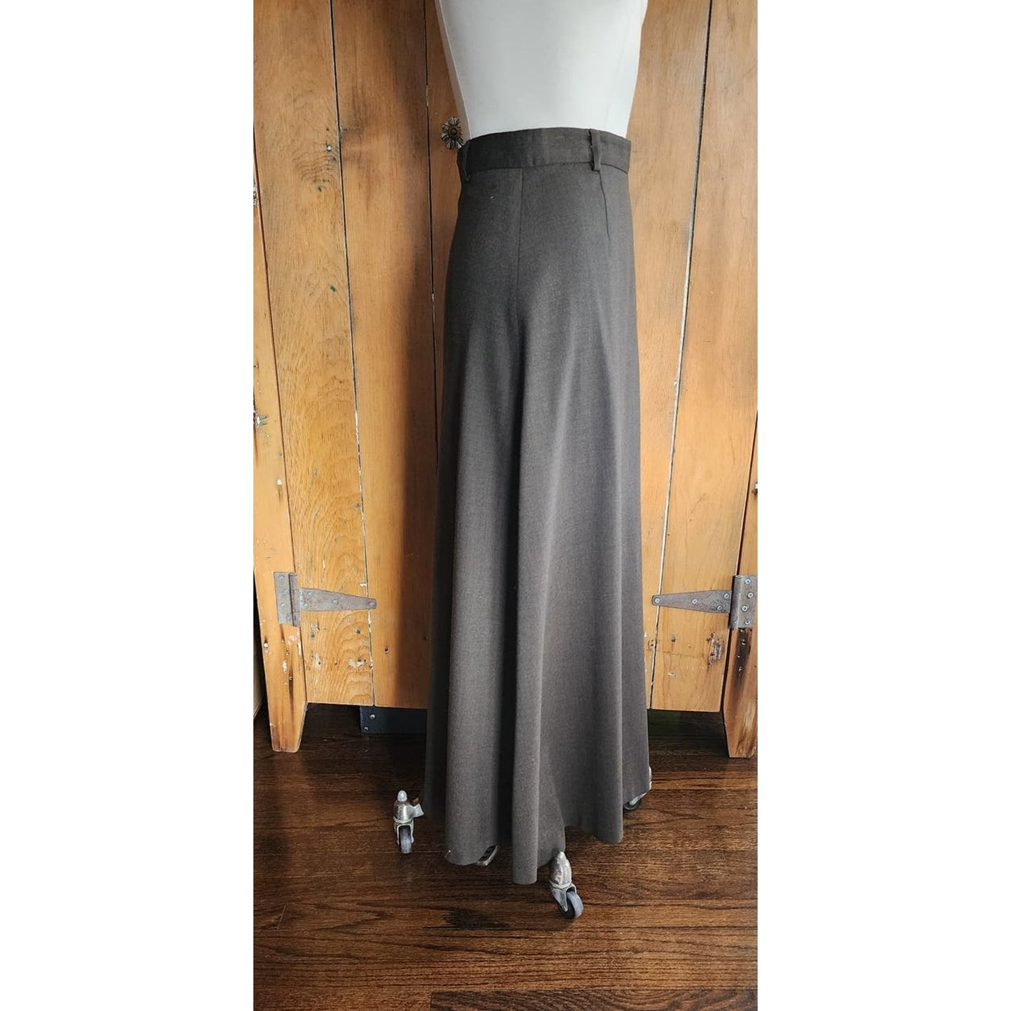 Vintage 90s Laura Ashley Long Skirt Brown Wool