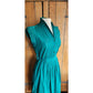 Vintage 80s Summer Dress Teal Cotton French Connection