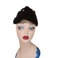Vintage 1930s Hat Black Velvet Art Deco Modernist Avant Garde Austelle
