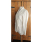 'S MAX MARA Double-breasted Pea Jacket in White Linen Blend