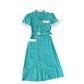 Vintage 1940s Uniform Dress Waitress Green White Ladies Garment Workers ILGW