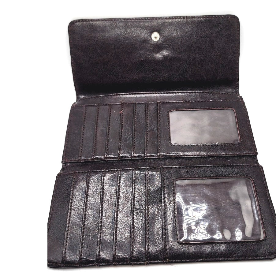Vintage 90s Prada Clutch Wallet Leather Trifold Pocketbook