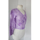 LoveShackFancy Aubrielle Top Purple Tie-Dye Blouse Cotton Lace / S