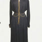 Vintage 1970s Geoffrey Beene Ensemble Maxi Skirt Boho Blouse Evening Set Black Gold