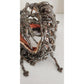 Antique Beaded Headdress Hat Gray Beads One of a Kind Medusa Flapper