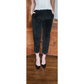 Vintage 60s Black Velvet Pants Ankle Length w/Pockets XS