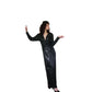 Vintage 80s Black Sequined Evening Dress Oleg Cassini / M
