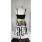 Diane Von Furstenberg Party Dress Printed Cotton Lock & Key Caran NWT